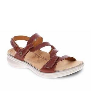 NEW REVERE women's emerald sandals in cognac